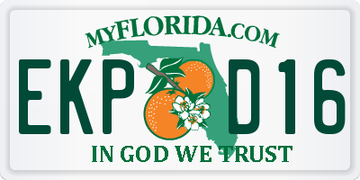 FL license plate EKPD16