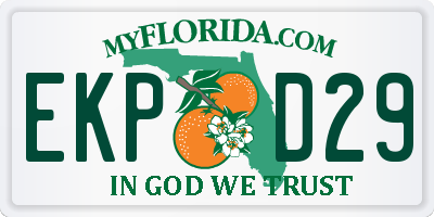 FL license plate EKPD29