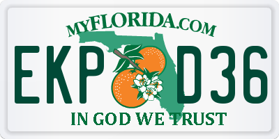 FL license plate EKPD36