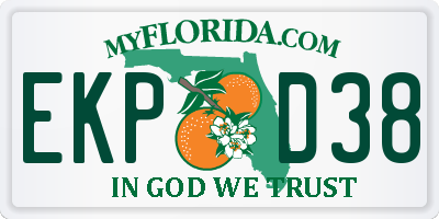 FL license plate EKPD38