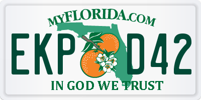 FL license plate EKPD42