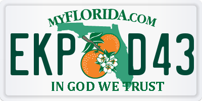FL license plate EKPD43