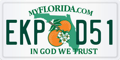 FL license plate EKPD51
