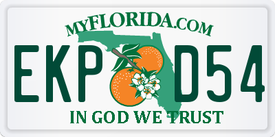 FL license plate EKPD54
