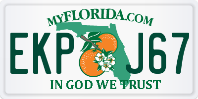 FL license plate EKPJ67