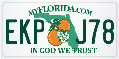 FL license plate EKPJ78