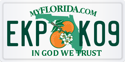 FL license plate EKPK09