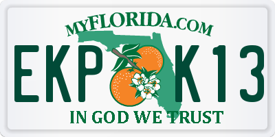 FL license plate EKPK13