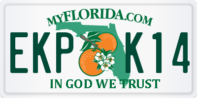 FL license plate EKPK14