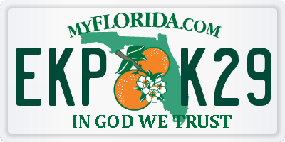 FL license plate EKPK29
