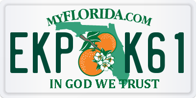 FL license plate EKPK61