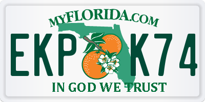 FL license plate EKPK74