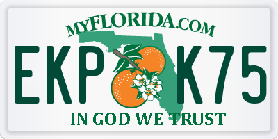FL license plate EKPK75