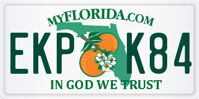 FL license plate EKPK84
