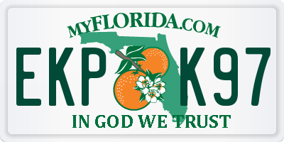 FL license plate EKPK97