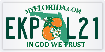 FL license plate EKPL21