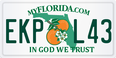 FL license plate EKPL43