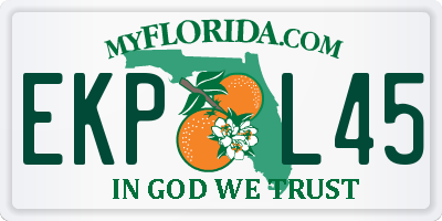 FL license plate EKPL45