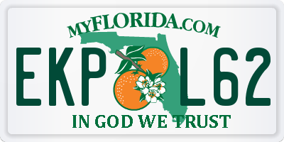 FL license plate EKPL62