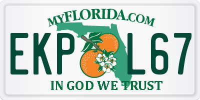 FL license plate EKPL67