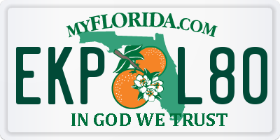 FL license plate EKPL80