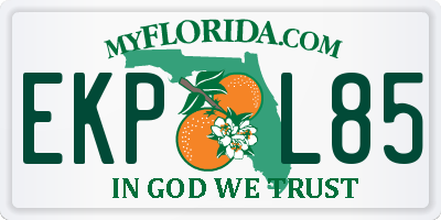 FL license plate EKPL85