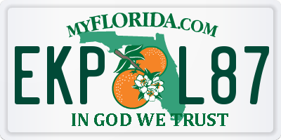 FL license plate EKPL87