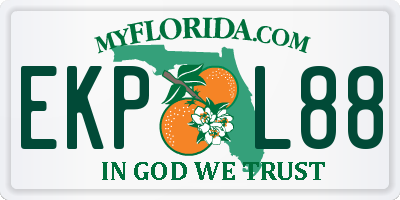 FL license plate EKPL88