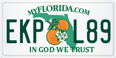 FL license plate EKPL89