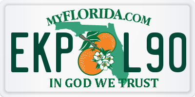 FL license plate EKPL90