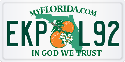FL license plate EKPL92