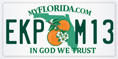 FL license plate EKPM13