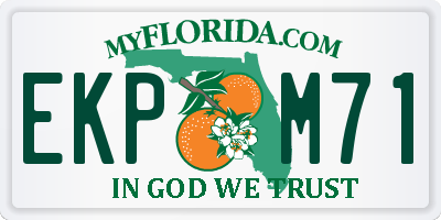 FL license plate EKPM71