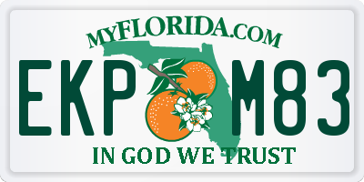 FL license plate EKPM83