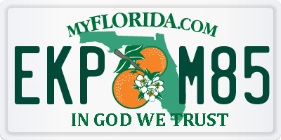 FL license plate EKPM85