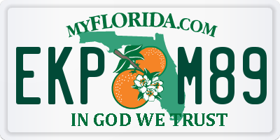 FL license plate EKPM89