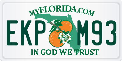 FL license plate EKPM93