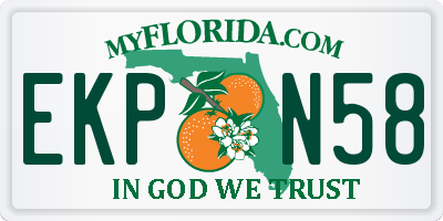 FL license plate EKPN58