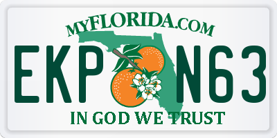 FL license plate EKPN63