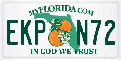 FL license plate EKPN72