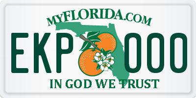 FL license plate EKPO00
