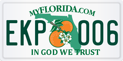 FL license plate EKPO06
