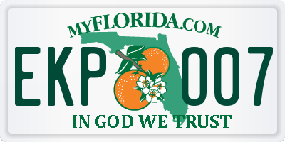 FL license plate EKPO07