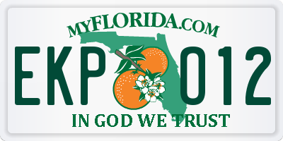 FL license plate EKPO12