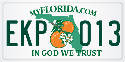 FL license plate EKPO13
