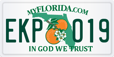FL license plate EKPO19