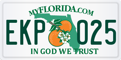 FL license plate EKPO25