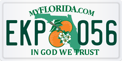 FL license plate EKPO56