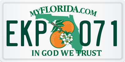 FL license plate EKPO71