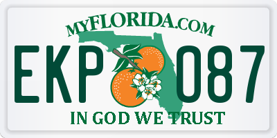FL license plate EKPO87